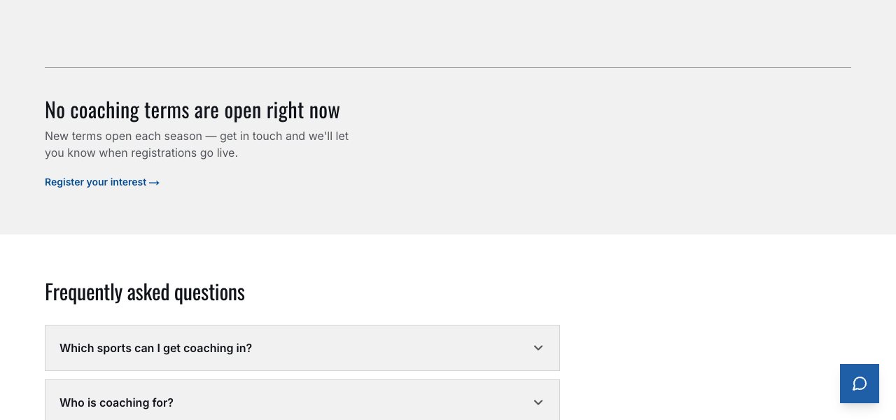 Editorial design, light, on a coaching page with nothing open