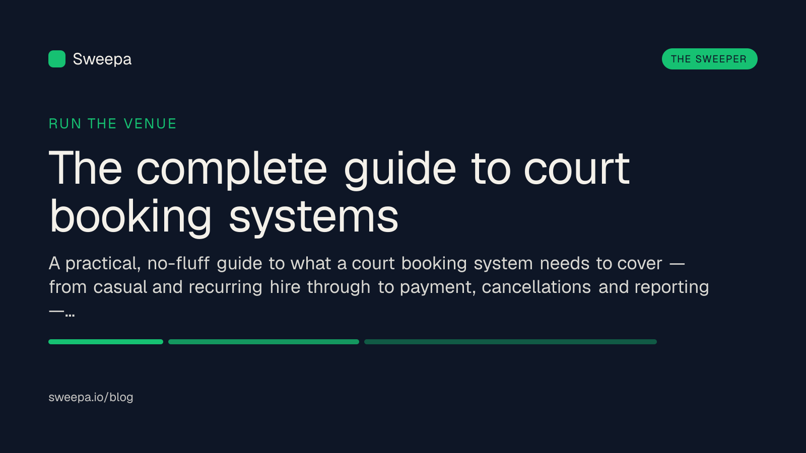 The complete guide to court booking systems — Sweepa blog