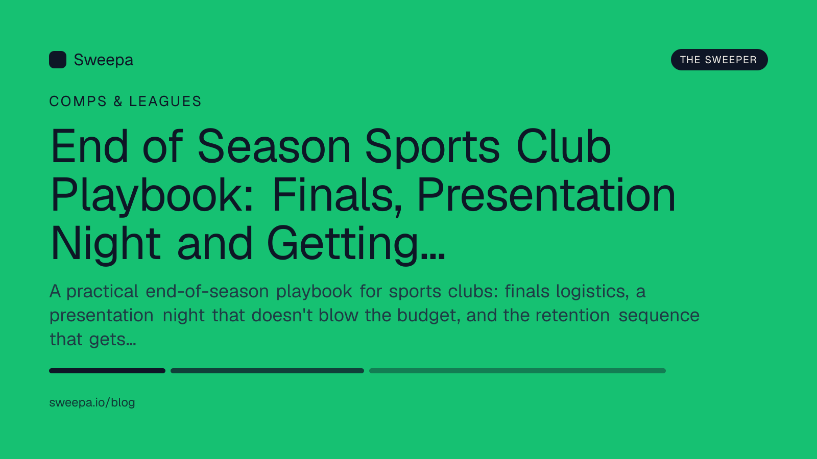 End of Season Sports Club Playbook: Finals, Presentation Night and Getting Teams Back — Sweepa blog