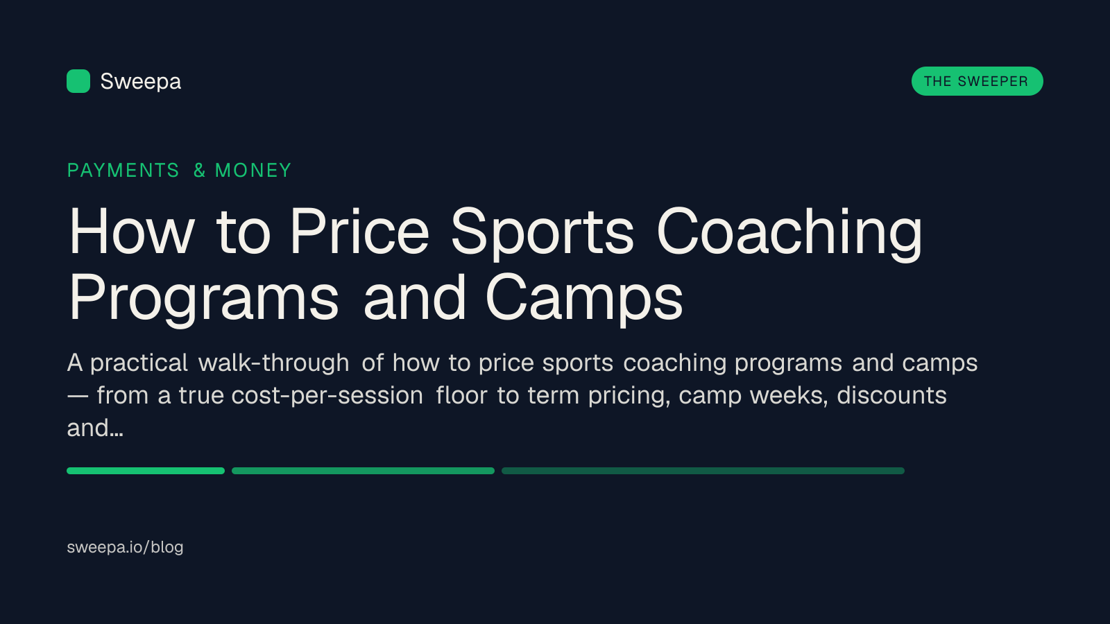 How to Price Sports Coaching Programs and Camps — Sweepa blog