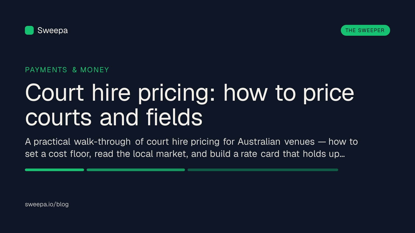 Court hire pricing: how to price courts and fields — Sweepa blog