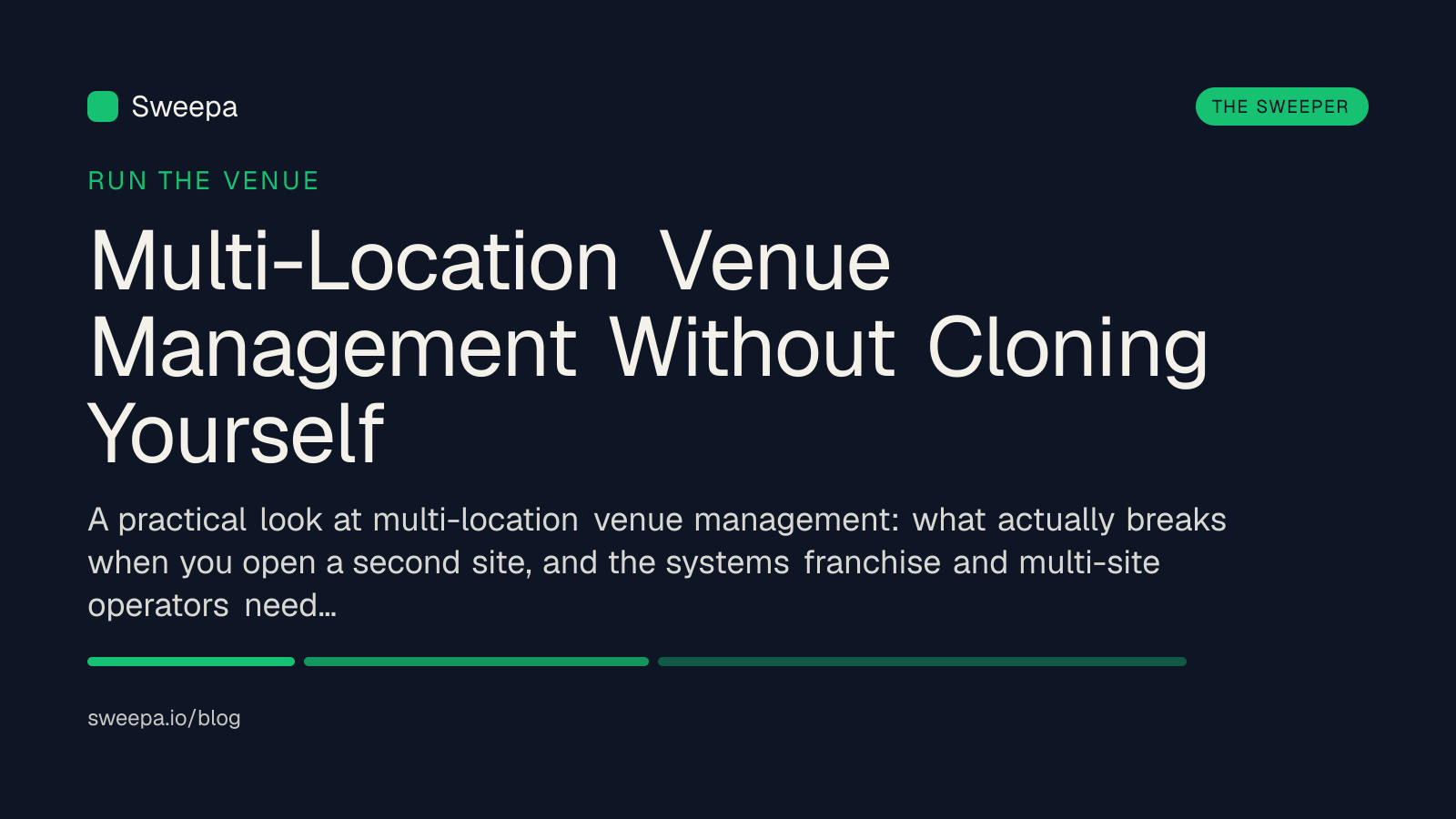 Multi-Location Venue Management Without Cloning Yourself — Sweepa blog