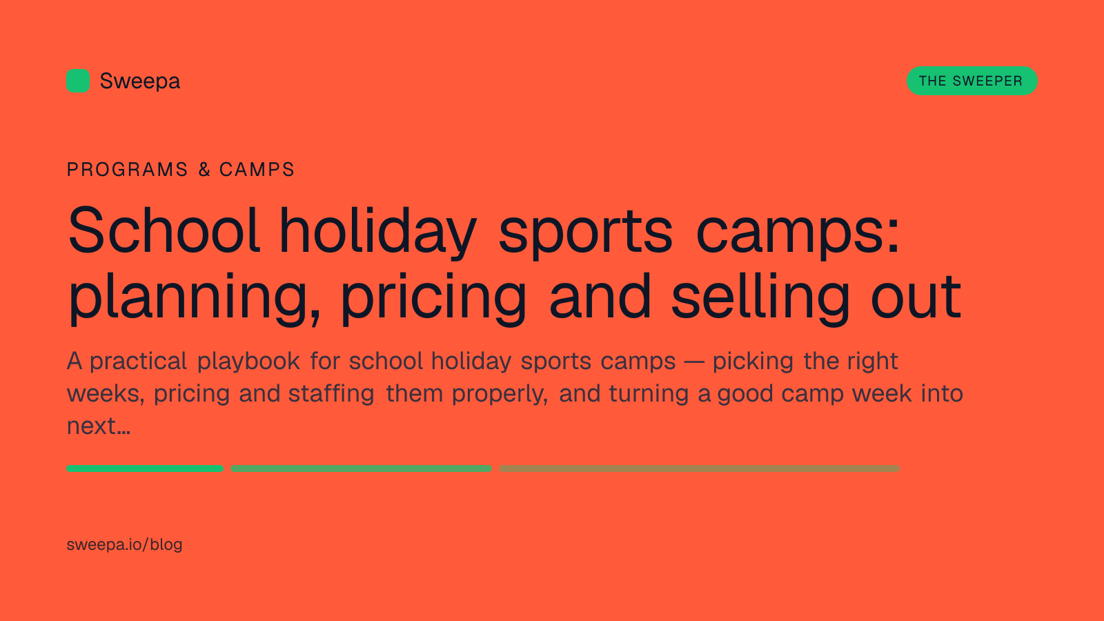 School holiday sports camps: planning, pricing and selling out — Sweepa blog