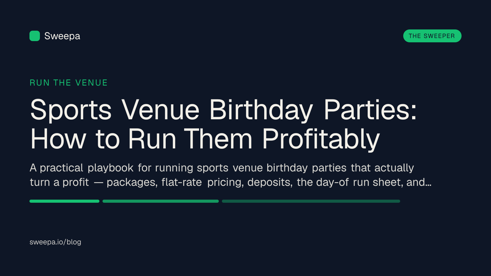 Sports Venue Birthday Parties: How to Run Them Profitably — Sweepa blog