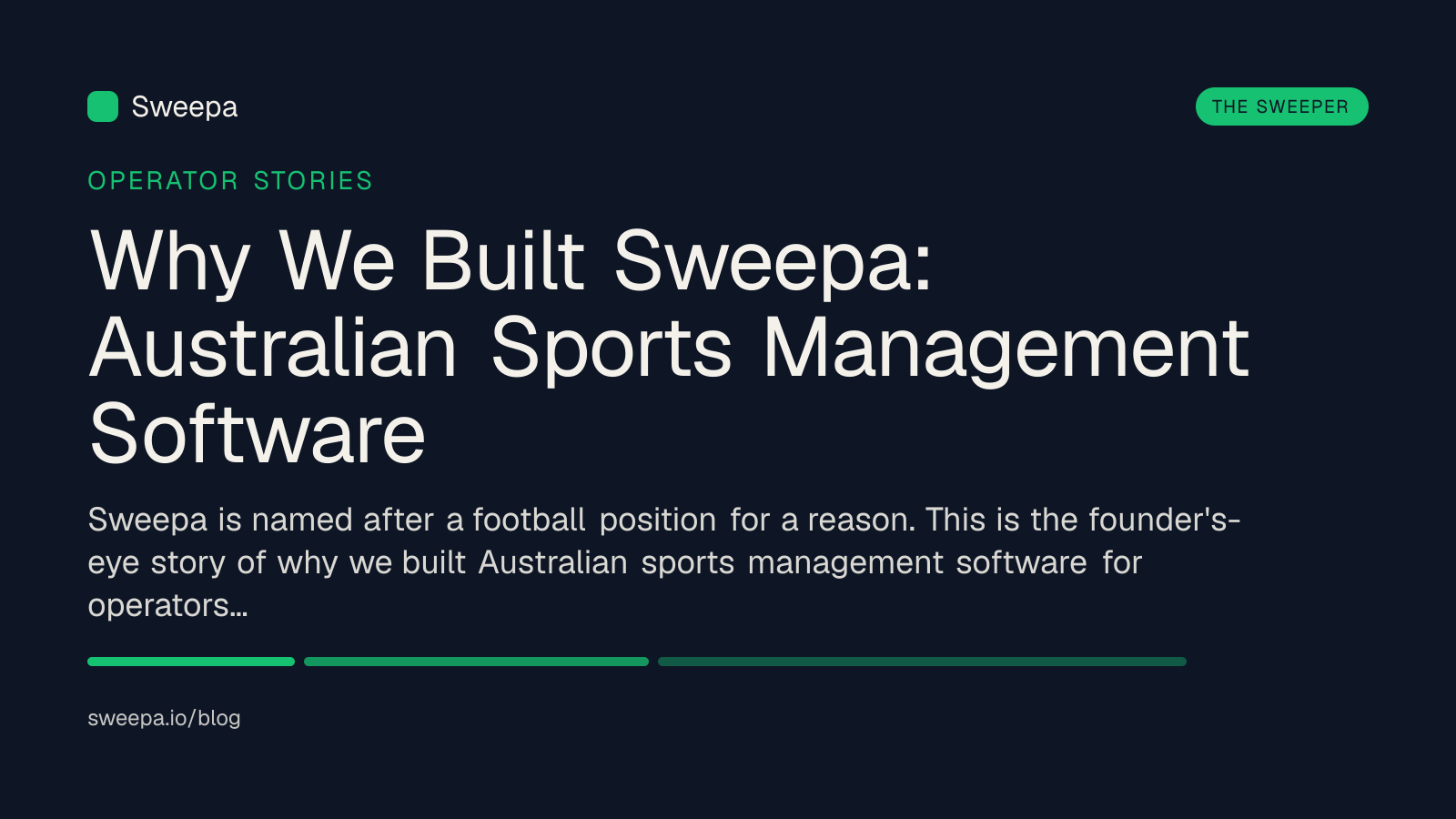 Why We Built Sweepa: Australian Sports Management Software — Sweepa blog